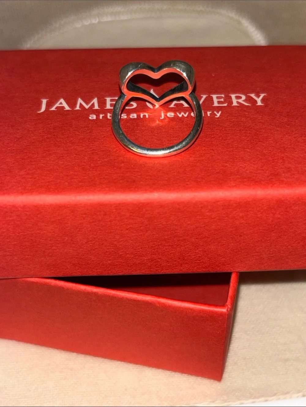 James Avery Fearless Heart Ring In Sterling Silver (Size 4.5)